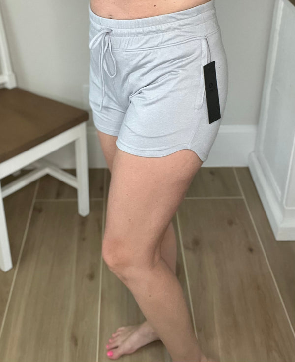 Nylon-Lycra Athleisure Shorts- Grey